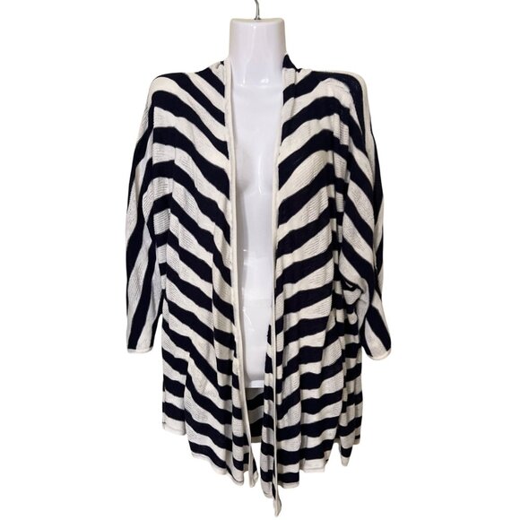 Striped Open Front Draped Cardigan Sweater  22/24 Lane Bryant  Coastal Layering‎ - Picture 1 of 7